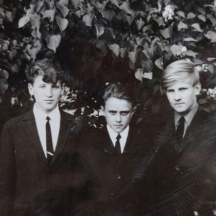 Arvīds Geriņš, Zigismunds Ščerbinskis un Arnis Sukatnieks 1969. gadā. Arvīda Geriņa arhīvs