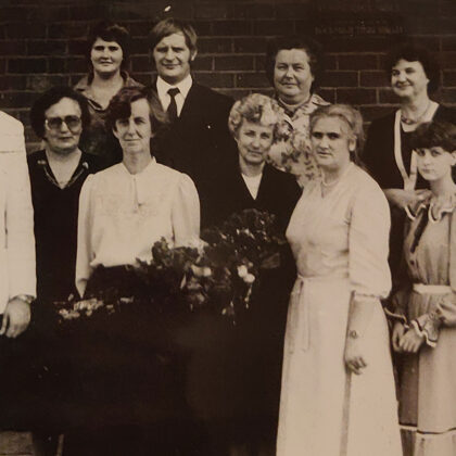 Dvietes skolas skolotāji. Dvietes novadpētniecības krātuve.