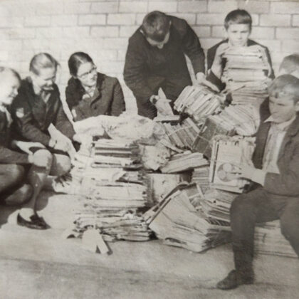 Dvietes skolēni. Virgīnijas Fjodorovas arhīvs.