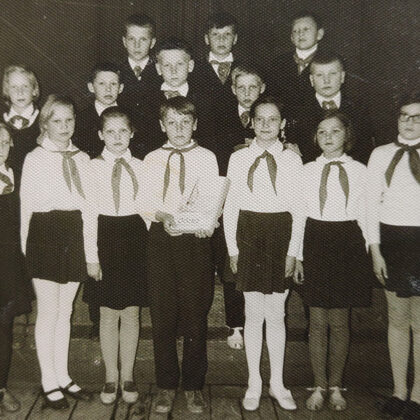 Dvietes skolēni 1972. gadā (4. klase). Virgīnijas Fjodorovas arhīvs.