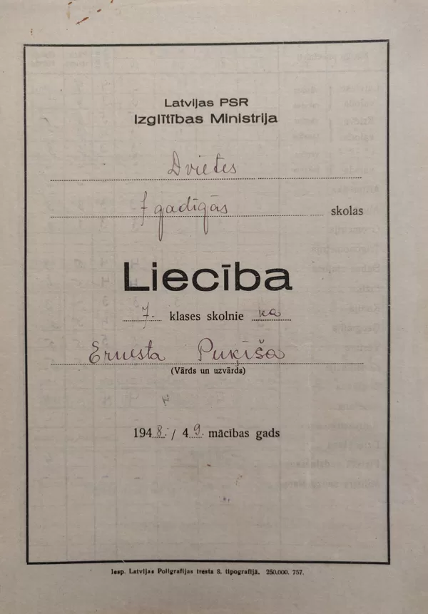 Materiāls no Dvietes novadpētniecības krātuves.