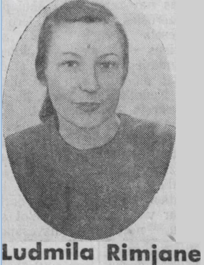 Skolotāja Ludmila Rimjane 1944–1950
