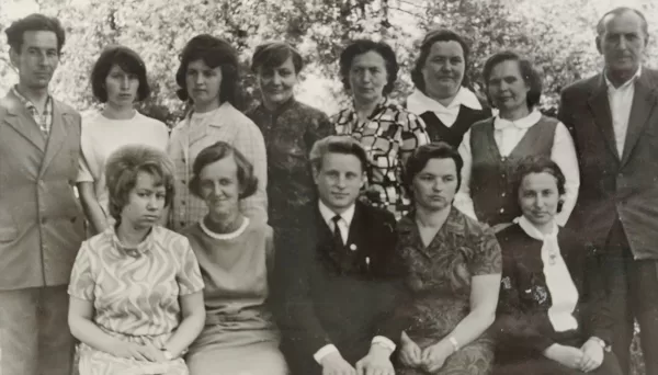 Dvietes skolas skolotāji. Dvietes muižas arhīvs.